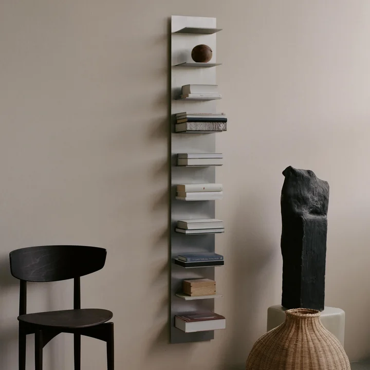 Ferm Living - Lager Tall Wall shelf, 25 x 170 cm, aluminum