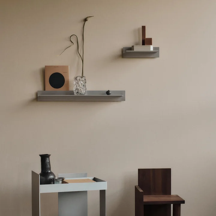 Ferm Living - Storage Single wall shelves, aluminum