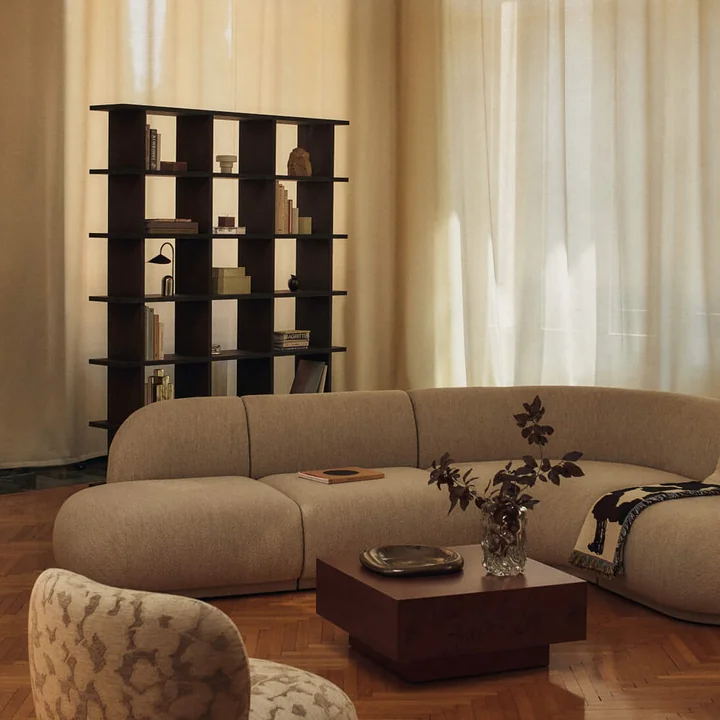 Ferm Living - Kona bookcase 3 x 6, 170 x 210 cm, dark stained oak