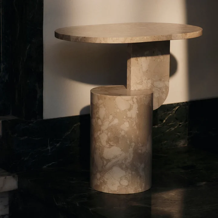Ferm Living - Insert side table, sand (marble)
