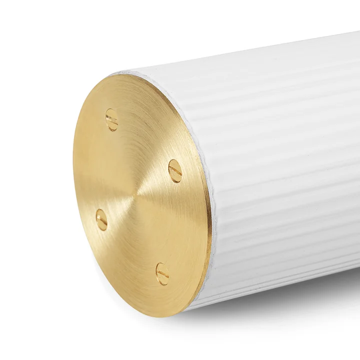 Ferm Living - Vuelta II LED pendant light, 100 cm, white / brass