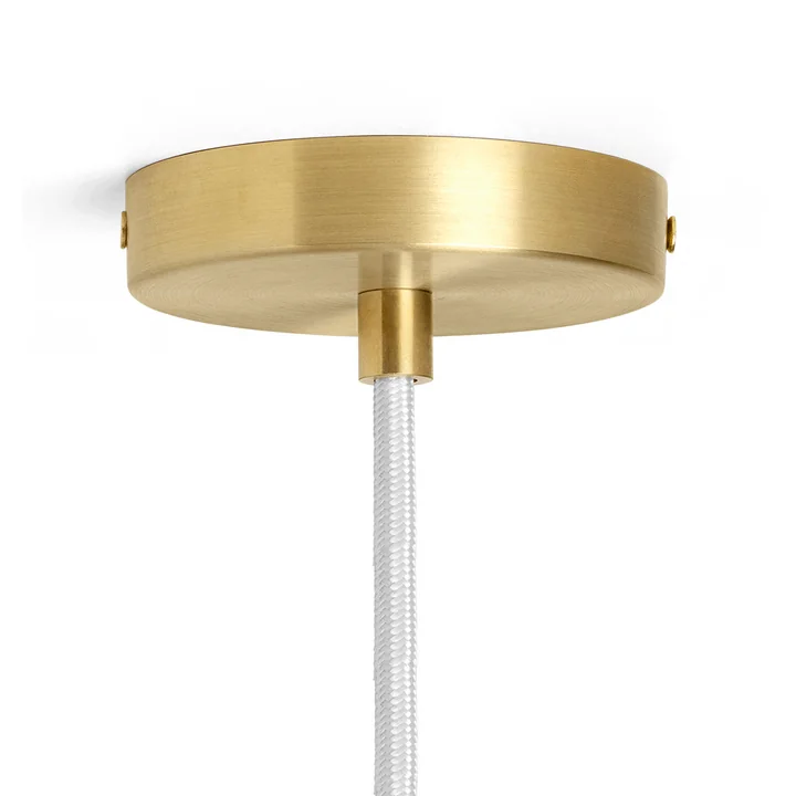 Ferm Living - Vuelta II LED pendant light, 100 cm, white / brass