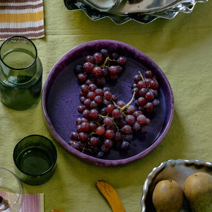 HKliving - Shell Salad bowl, Ø 26.5 cm, plum