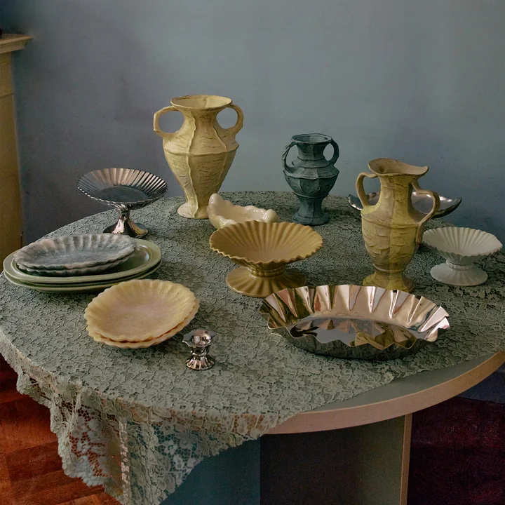 HKliving - New Classics tray, medium, chrome