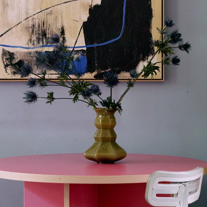 HKliving - Silhouette Glass vase, green