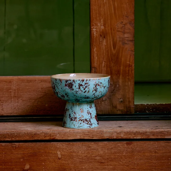 HKliving - 70's Tapas bowl with foot, Ø 11 cm, patina