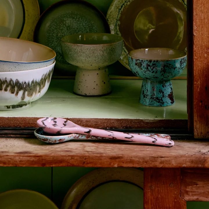 HKliving - 70's Serving spoon, sprinkle (set of 2)