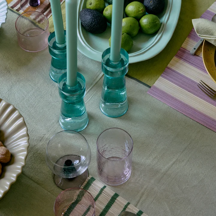 HKliving - Tube Drinking glass, H 12 cm / 400 ml, blush