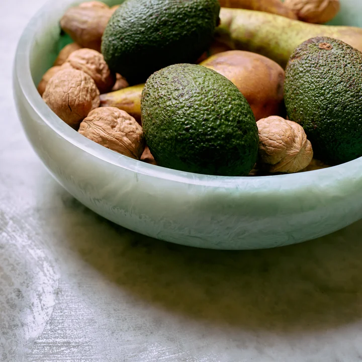 HKliving - Salad bowl, Ø 26.5 x H 7.5 cm, mint