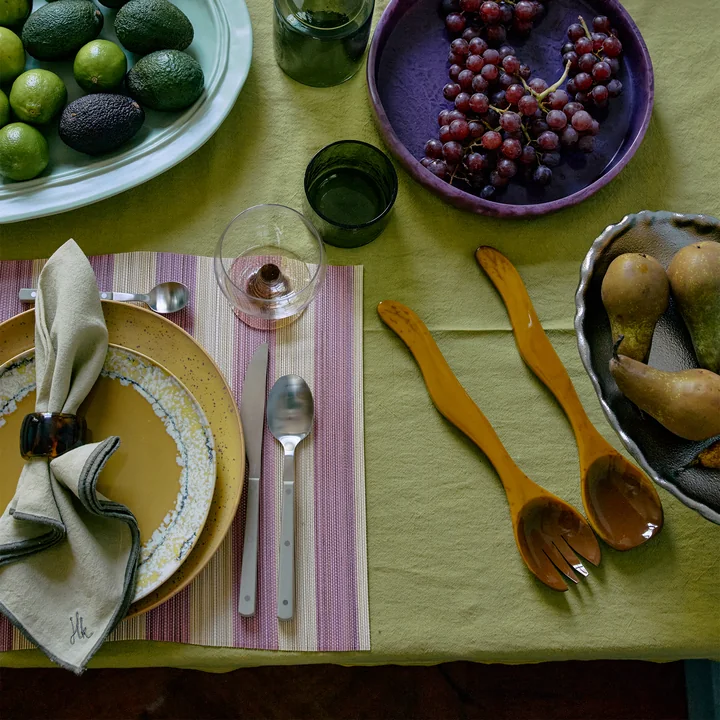 HKliving - Salad cutlery set, ochre (2 pcs.)