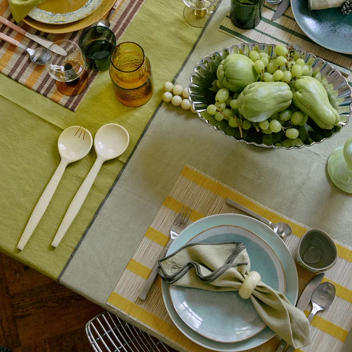 HKliving - Salad cutlery set, vanilla (2 pcs.)