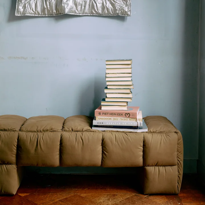 HKliving - Puffy Lobby Bench, 140 cm, olive