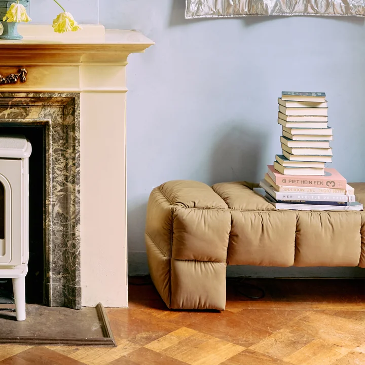 HKliving - Puffy Lobby Bench, 140 cm, olive