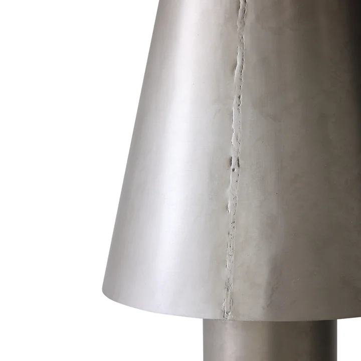 HKliving - Metal Cone Table lamp, silver-grey