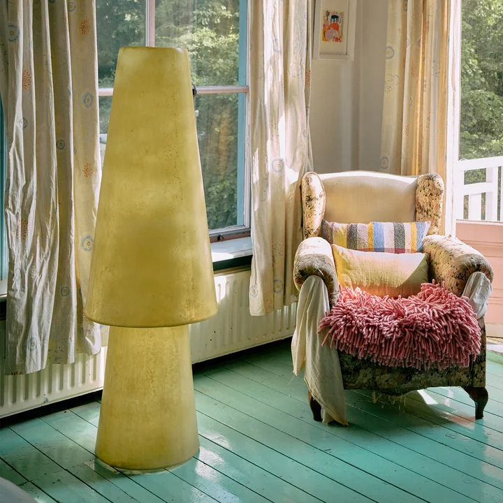 HKliving - Glassfiber floor lamp, soft green