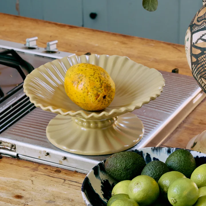 HKliving - New Classics Ribble bowl with foot, large