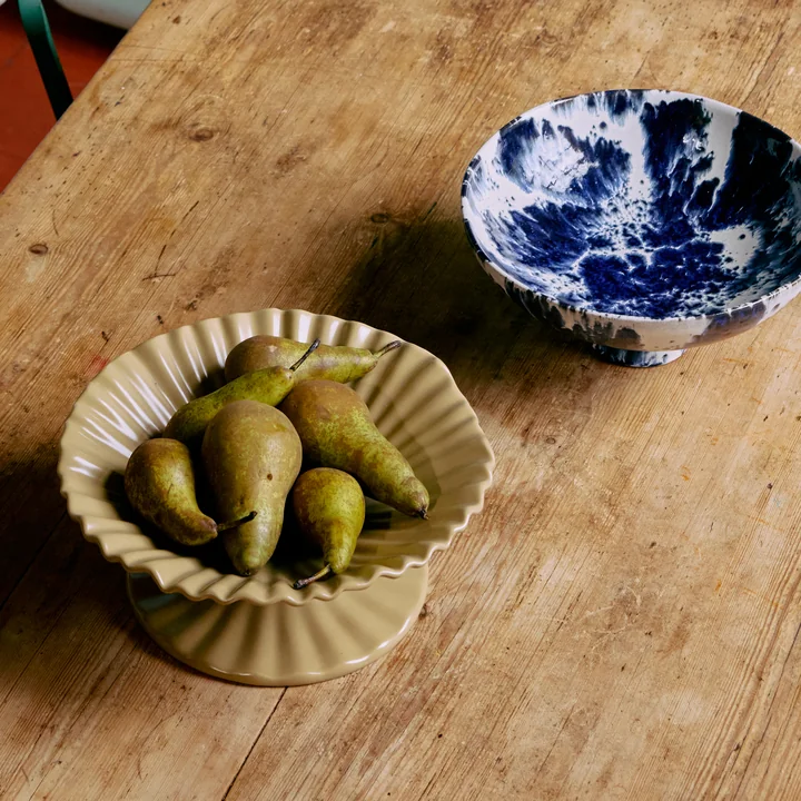 HKliving - New Classics Ribble bowl with foot, large