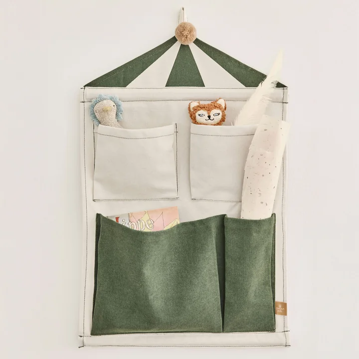 OYOY Mini - Circus Wall storage 2, clay / green