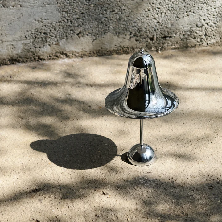 Verpan - Pantop Portable LED rechargeable lamp Ø 30 x 18 cm, chrome-plated