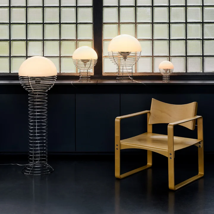 Verpan - Wire LED lights, chrome / white