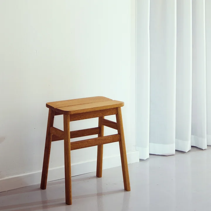 Form & Refine - Angle Standard Stool, oiled oak