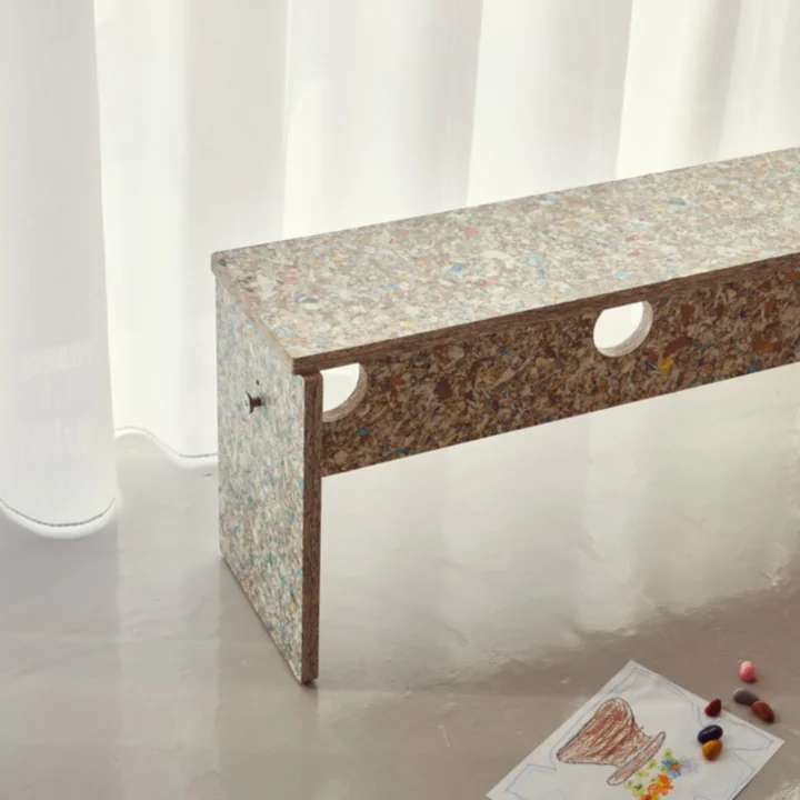 Form & Refine - Remake bench, 95 cm, gray