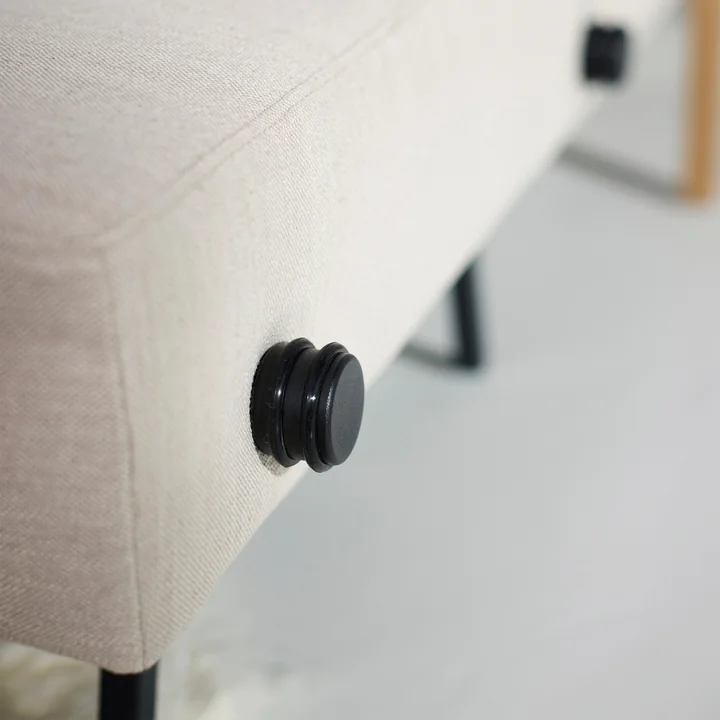 Innovation Living - Cubed 140 Sofa bed, 148 x 98 cm, oak / sand (612 Blida Sand Grey)