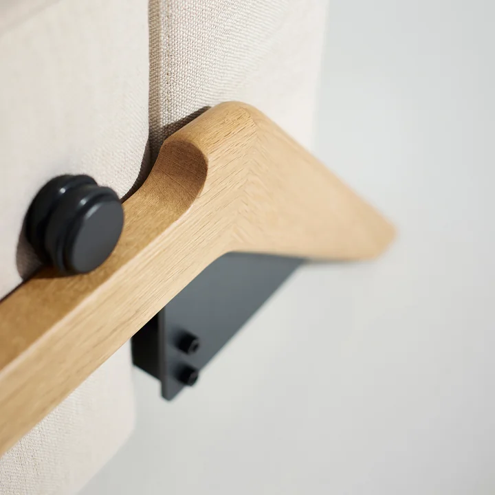 Innovation Living - Cubed 140 Sofa bed, 148 x 98 cm, oak / sand (612 Blida Sand Grey)