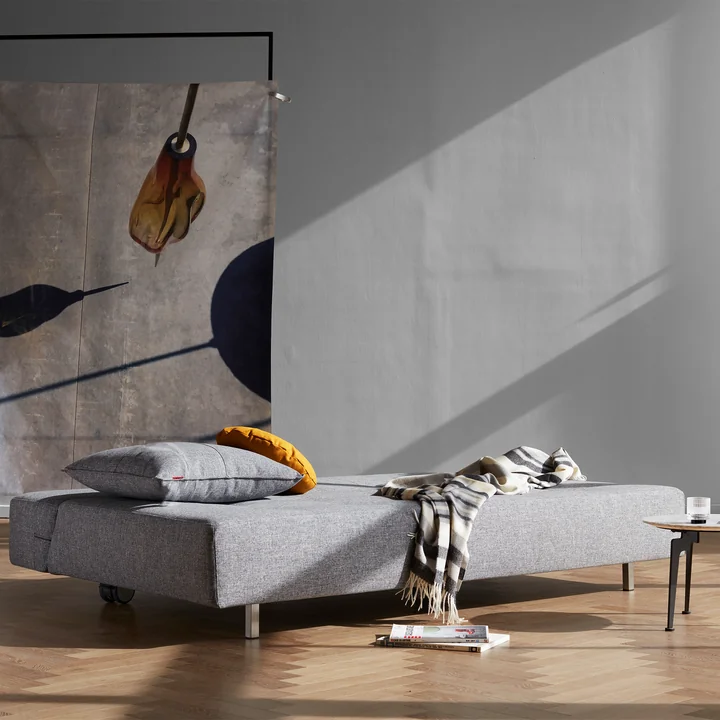 Innovation Living - Long Horn Deluxe Excess sofa bed, 210 x 114 cm, gray (565 Twist Granite )