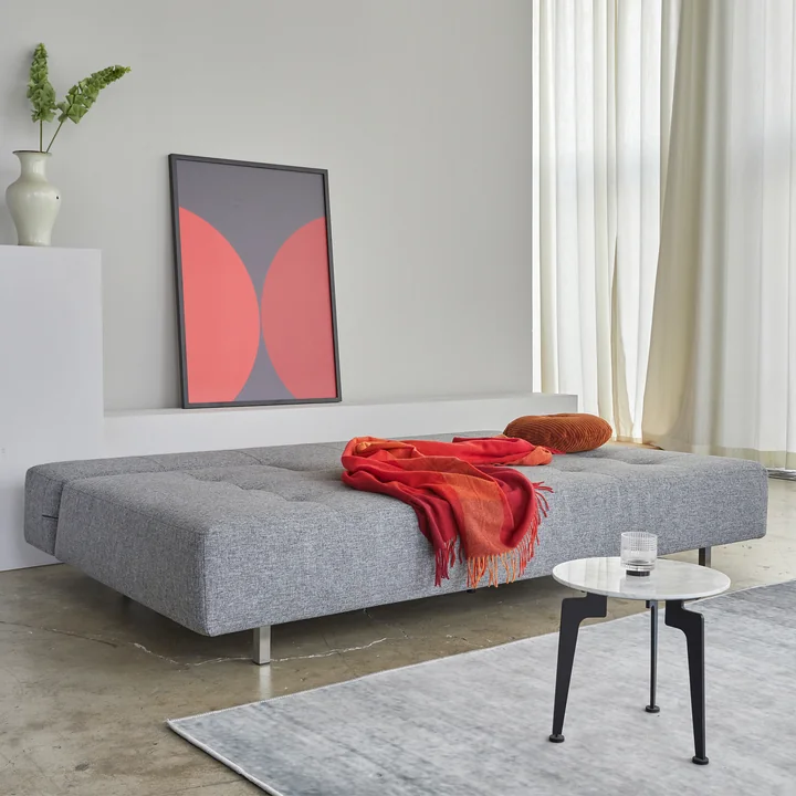 Innovation Living - Long Horn Deluxe Excess sofa bed, 210 x 114 cm, gray (565 Twist Granite )