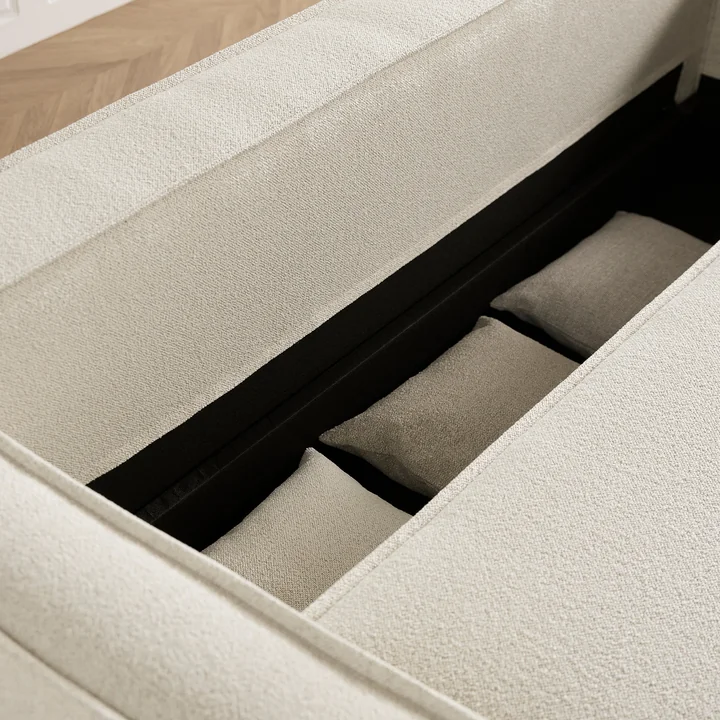 Innovation Living - Newilla sofa bed, 246 x 110 cm, ivory (595 Corduroy )