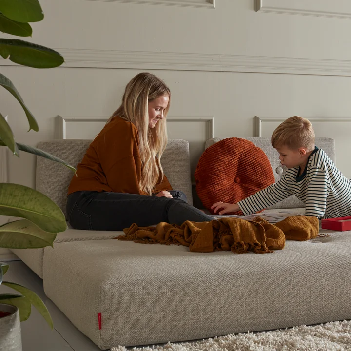 Innovation Living - Sigmund Drip Sofa bed, 200 x 84 cm, oak / natural (579 Kenya Gravel )