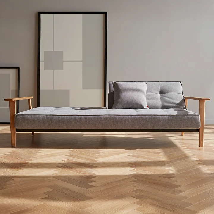 Innovation Living - Splitback Frej sofa bed, 232 x 99 cm, gray (521 Mixed Dance )