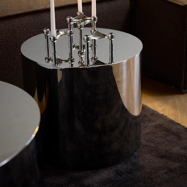 Innovation Living - Tin Drum Side table, Ø 40 x 35 cm, chrome