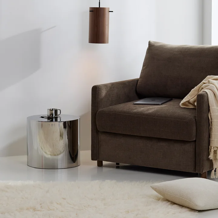 Innovation Living - Tin Drum Side table, Ø 40 x 35 cm, chrome