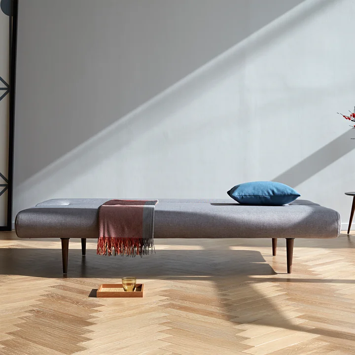 Innovation Living - Unfurl Sofa bed, 200 x 95 cm light gray (217 Flashtex )