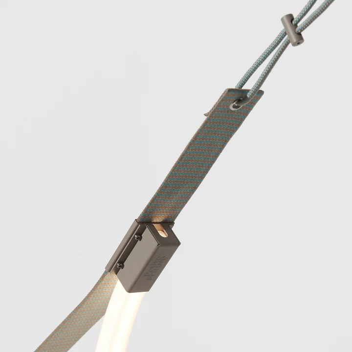 Petite Friture - Spline LED pendant light, 450 cm, beige / blue