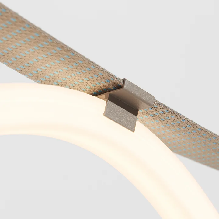 Petite Friture - Spline LED pendant light, 450 cm, beige / blue