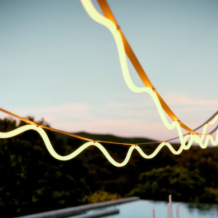 Petite Friture - Spline LED pendant light, 450 cm, brown / orange