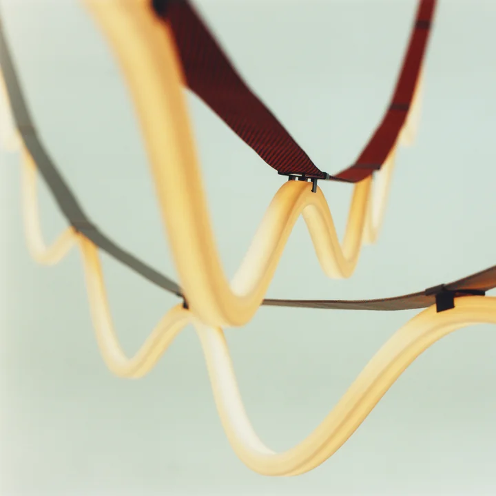 Petite Friture - Spline LED pendant light, 450 cm, brown / orange