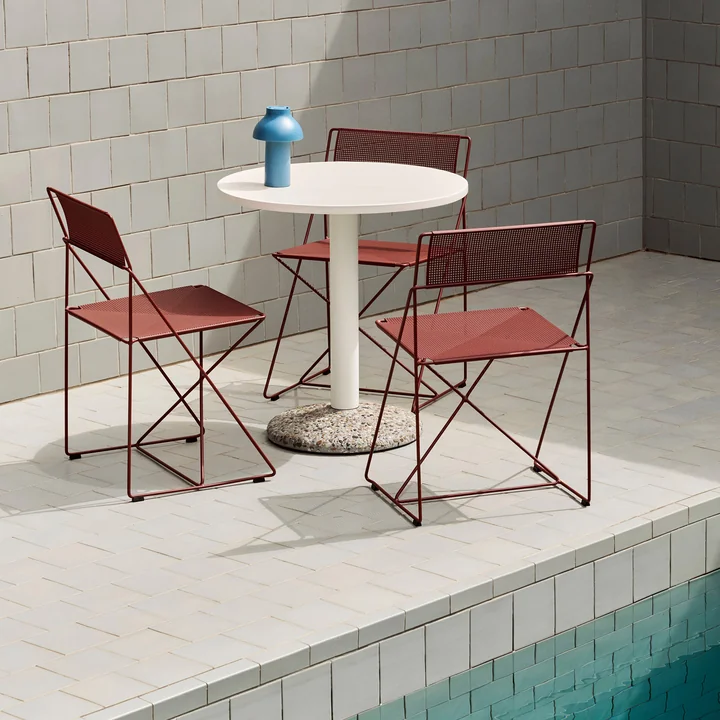 X-Line chair, Outdoor, iron red by HAY