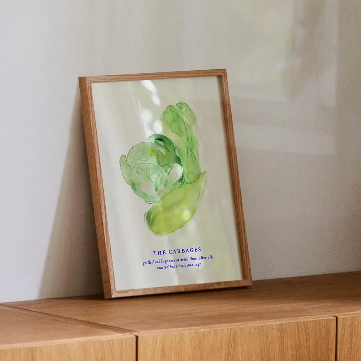 Paper Collective - The Cabbages Poster, 30 x 40 cm