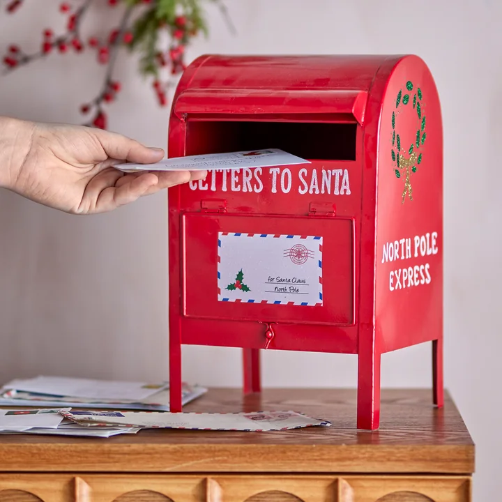 Bloomingville - Carlo letterbox Christmas decoration, red