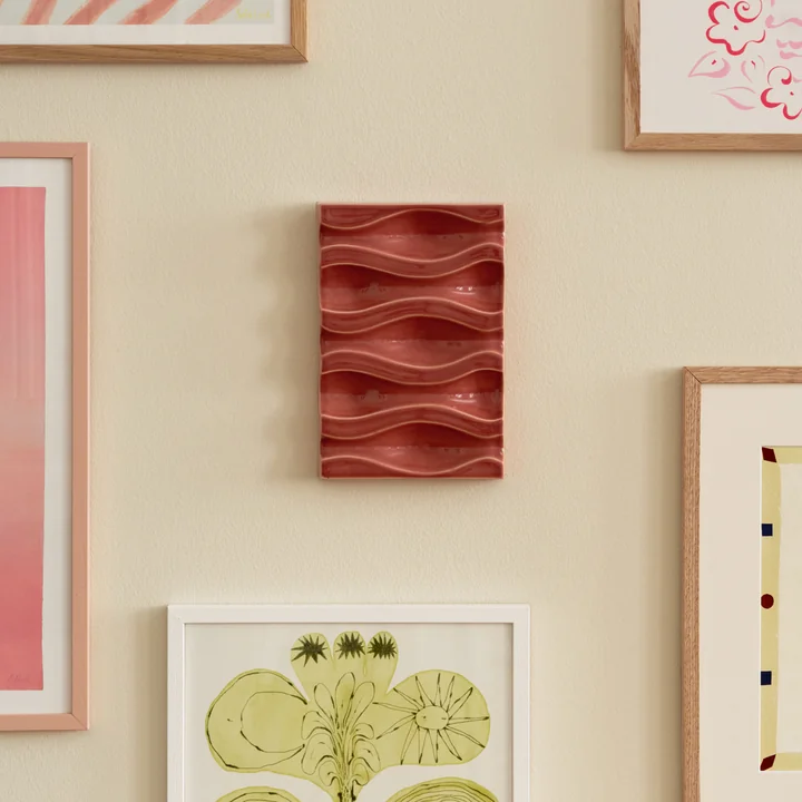 The Poster Club - Echo Relief 02 Wall decoration, rose red