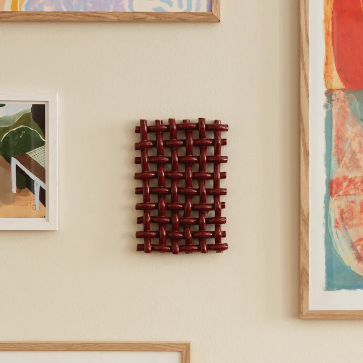 The Poster Club - Interlace 03 Wall decoration, bordeaux