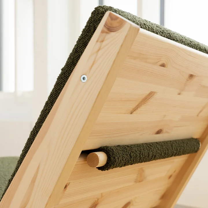 Karup Design - Sway Lounge Chair with seat cushion, natural pine / evergreen