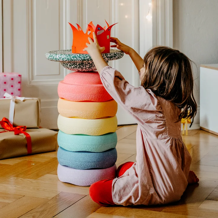 Stapelstein® - Rainbow Set pastel, blush special , multicolor (set of 7)