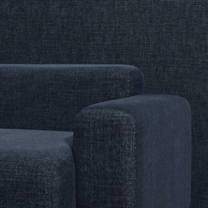 HAY - Mags Sofa with low armrest, dark gray ( Overlap 03), detail