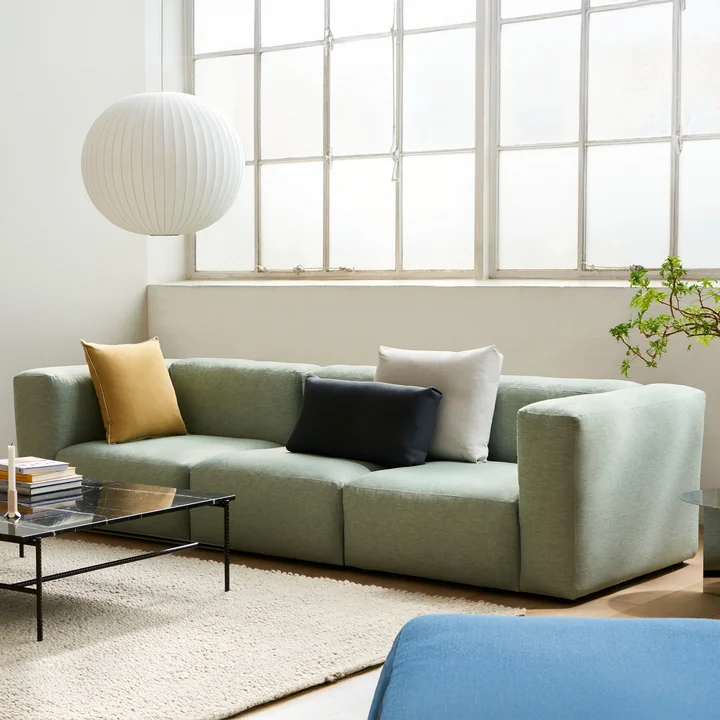 HAY - Mags Sofa 3-seater, combination 1, light green (Metaphor 023)