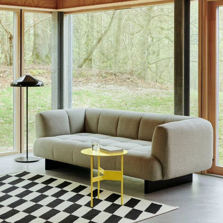 HAY - Quilton Lift 2-seater sofa, black oak / Tadao 0720